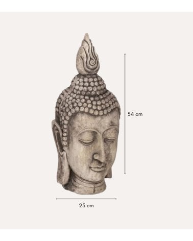 Escultura Cabeza de Buda de Fibra de Magnesio