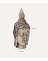 Escultura Cabeza de Buda de Fibra de Magnesio