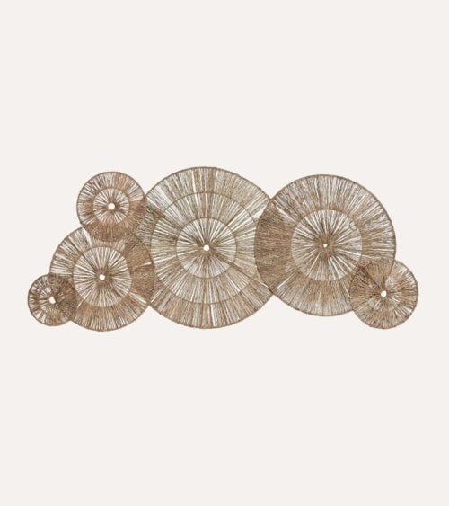 Decoración de Pared Destellos de Yute y Metal