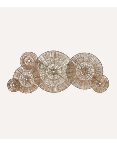 Decoración de Pared Destellos de Yute y Metal