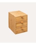 Caja de Almacenamiento 3 Cajones de Bambú
