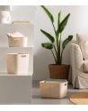 Cesta con Asas Softex Cuadrada de Plástico