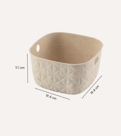 Cesta con Asas Softex Cuadrada de Plástico