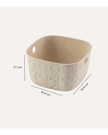 Cesta con Asas Softex Cuadrada de Plástico