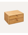 Caja de Almacenamiento 2 Cajones de Bambú