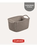 Cesta con Asas Knit de Plástico