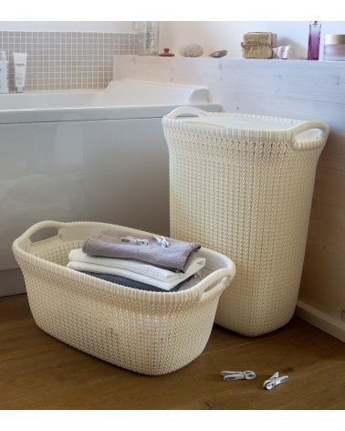 Cesta con Asas Knit de Plástico
