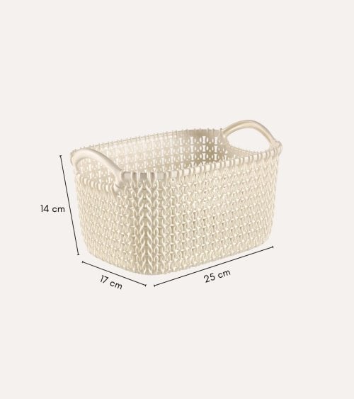 Cesta con Asas Knit de Plástico