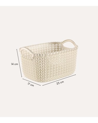Cesta con Asas Knit de Plástico