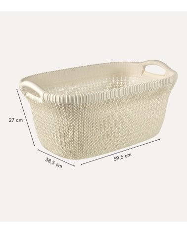 Cesta con Asas Knit de Plástico