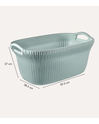 Cesta con Asas Knit de Plástico