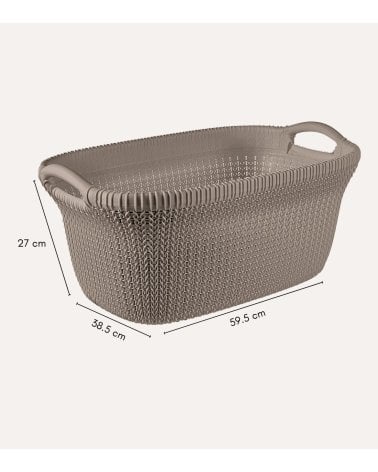 Cesta con Asas Knit de Plástico
