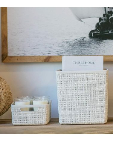 Cesta con Asas Jute de Plástico Reciclado