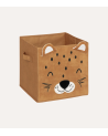 Cesta Plegable de Leopardo Infantil de Terciopelo