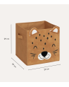 Cesta Plegable de Leopardo Infantil de Terciopelo