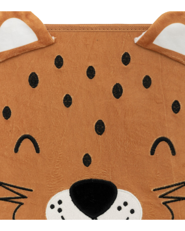 Cesta Plegable de Leopardo Infantil de Terciopelo