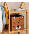 Cesta Plegable de Leopardo Infantil de Terciopelo