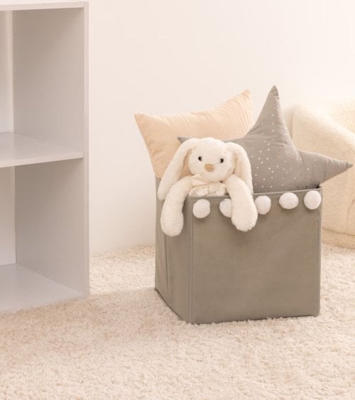 Cesta Plegable con Pompones Infantil de PP