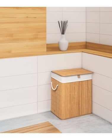 Cesto Rectangular para la Colada de Bambú