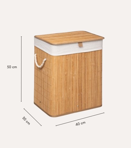 Cesto Rectangular para la Colada de Bambú