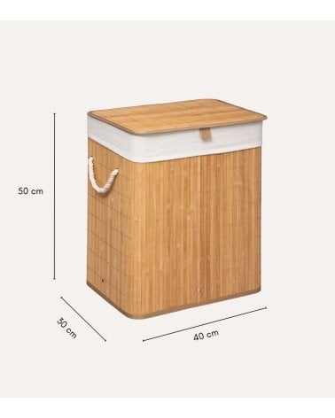 Cesto Rectangular para la Colada de Bambú