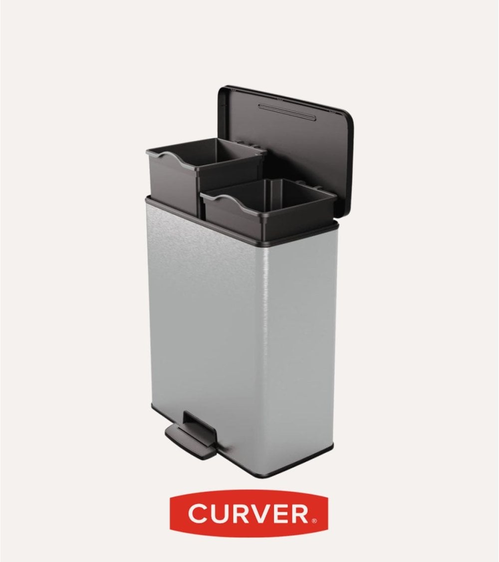 Cubo de Pedal Deco Bin 26 + 26 L de Plástico Reciclado