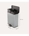 Cubo de Pedal Deco Bin 26 + 26 L de Plástico Reciclado