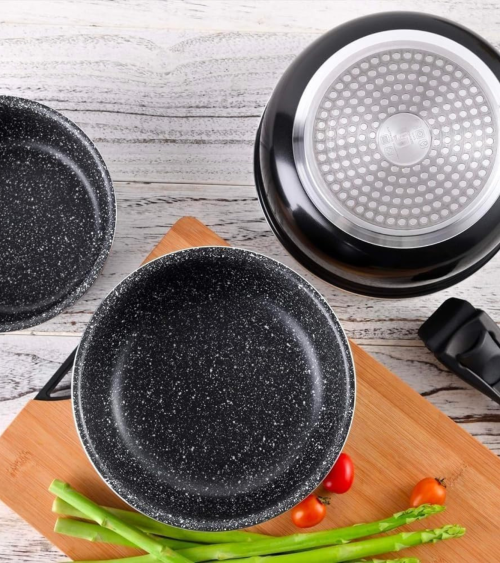 Set de 3 Cazos con Mango Extraíble de Aluminio