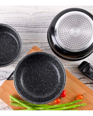 Set de 3 Cazos con Mango Extraíble de Aluminio