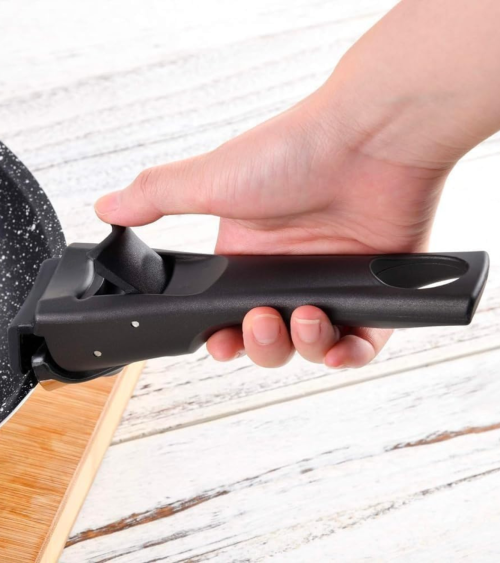 Set de 3 Cazos con Mango Extraíble de Aluminio