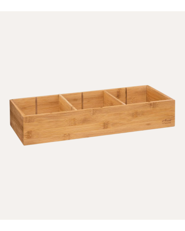 Organizador con Separadores Extraíbles Tidy Smart de Bambú
