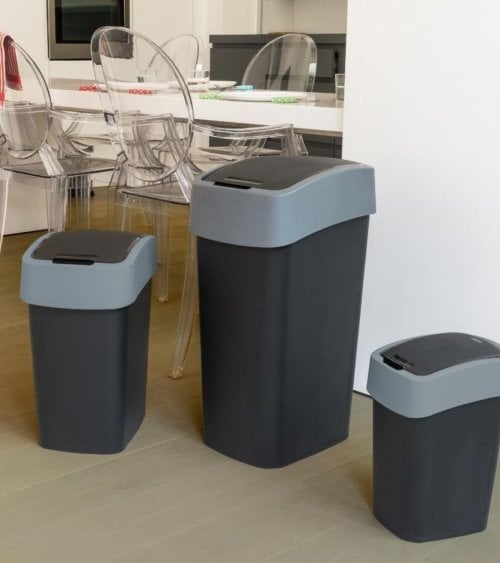 Cubo de Tapa Basculante Flip de Plástico Reciclado