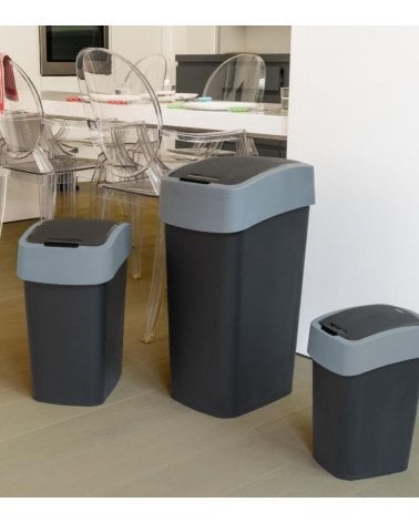 Cubo de Tapa Basculante Flip de Plástico Reciclado