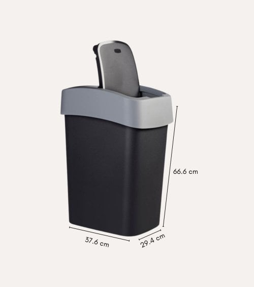 Cubo de Tapa Basculante Flip de Plástico Reciclado