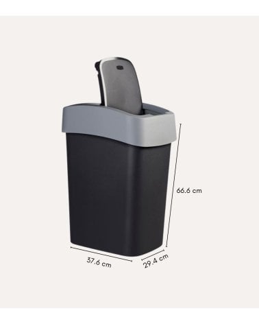 Cubo de Tapa Basculante Flip de Plástico Reciclado