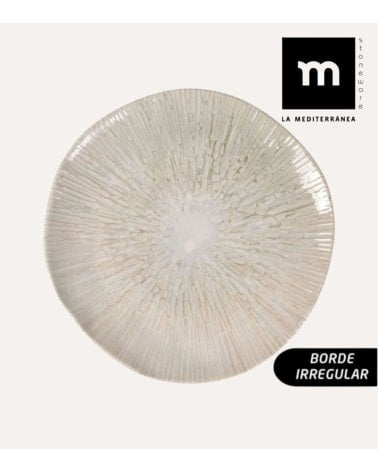 Plato Llano Anya con Borde Irregular de Gres