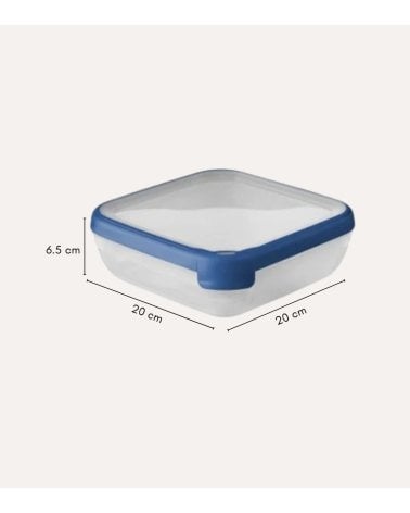 Fiambrera Hermética Cuadrada Baja Grand Chef de Plástico Reciclado