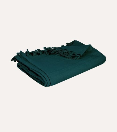 Cubrecama con Flecos de Algodón