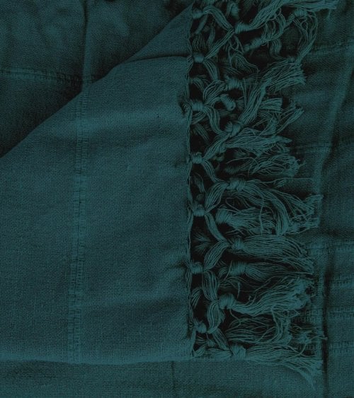 Cubrecama con Flecos de Algodón