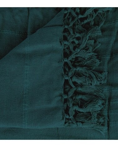 Cubrecama con Flecos de Algodón