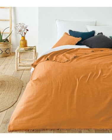 Cubrecama con Flecos de Algodón