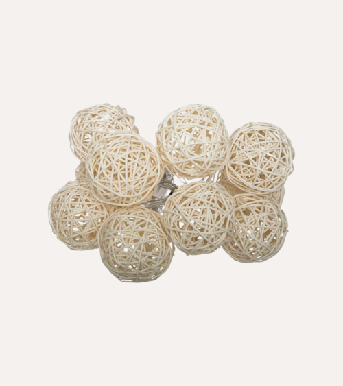 Guirnalda Led de 10 Bolas de Ratan