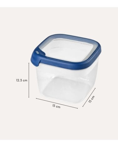 Fiambrera Hermética Cuadrada Alta Grand Chef de Plástico Reciclado