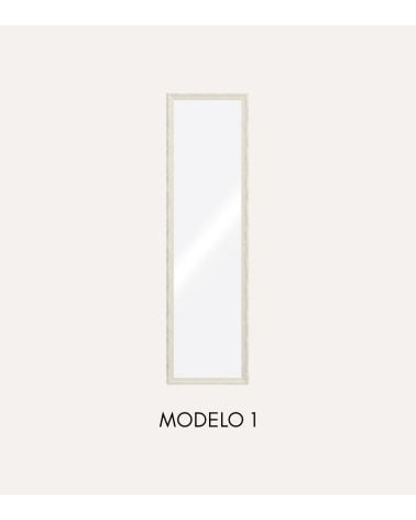 Espejo para Puerta con Marco de Acabado Madera Suave