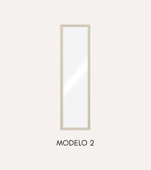 Espejo para Puerta con Marco de Acabado Madera Suave