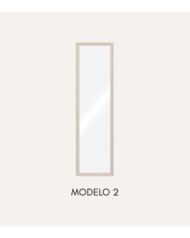 Espejo para Puerta con Marco de Acabado Madera Suave