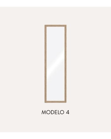 Espejo para Puerta con Marco de Acabado Madera Suave