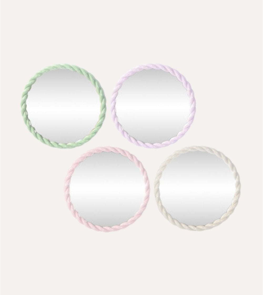 Espejo Circular Trendy de ABS y Cristal