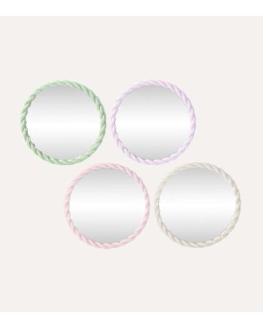 Espejo Circular Trendy de ABS y Cristal