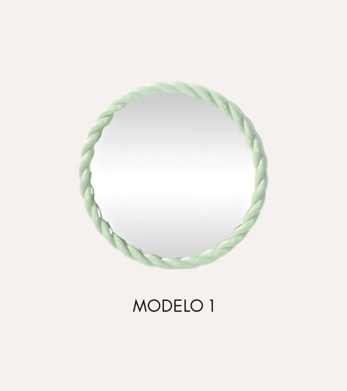 Espejo Circular Trendy de ABS y Cristal